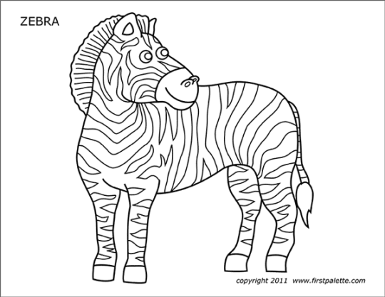 Zebra  Free Printable Templates & Coloring Pages  FirstPalette