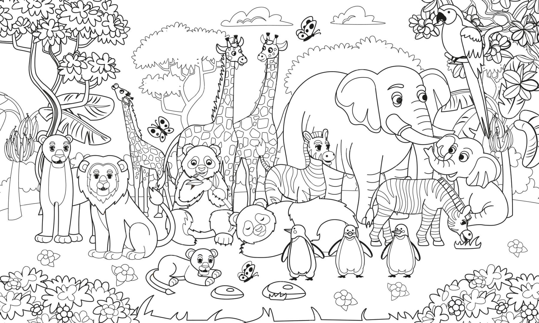 Zoo Coloring Page Images - Free Download on Freepik